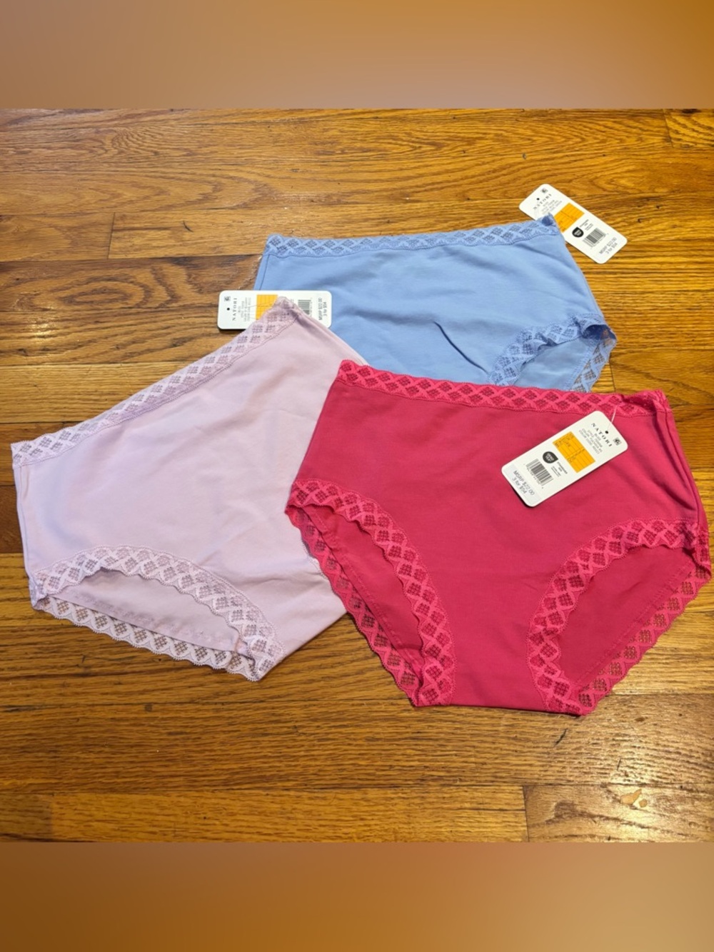 NATORI BLISS BRIEF FULL WOMENS COTTON PANTIES/UNDERWEAR LOT OF 3 Size S NWT